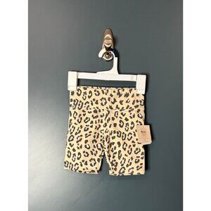 NWT Grayson Mini Brand 5T Girls' Leopard Biker Shorts - Beige 5T